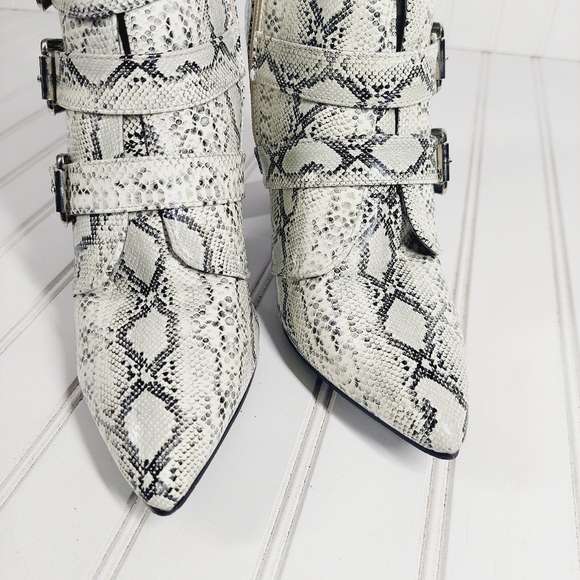 NEW Boutique Pointed Toe Leopard-print Zipper Buckle High Heel Soft Boots C378 - Picture 12 of 16